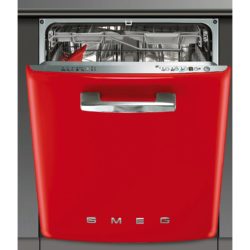 Smeg DI6FABR2 50's Style Fully Integrated 13 Place Full-Size Dishwasher in Red